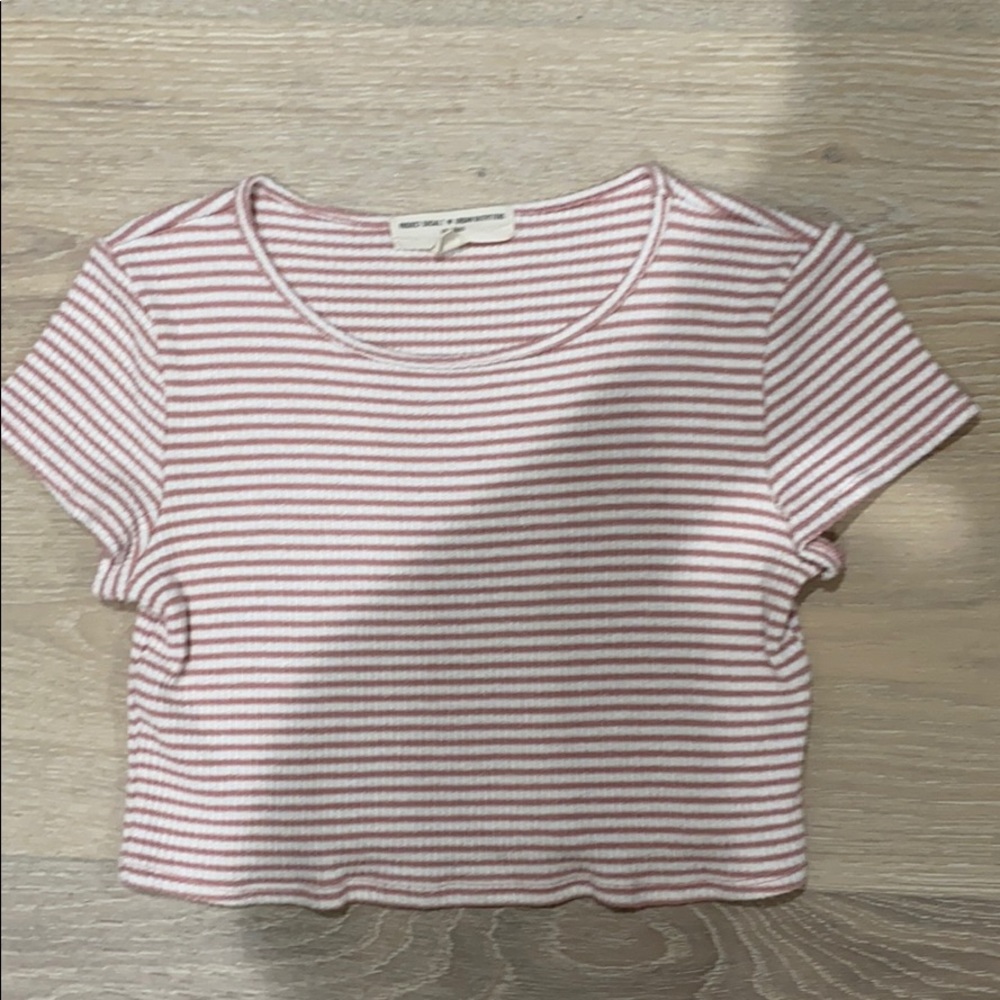 Project Social T Urban Outfitters Striped crop top